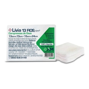 Compressa Gaze 7,5 X 7,5cm 11 Fios Medbras 10un