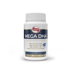 Mega Dha Ômega 3 (50% Dha e 10% Epa) 1000mg Vitafor 60 Cápsulas
