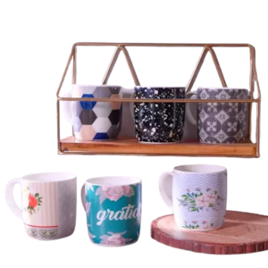 Caneca Bone China Estampada Bene Casa 280ml