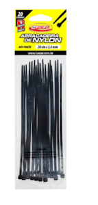 Abraçadeira de Nylon 20x3,5mm Luxcar
