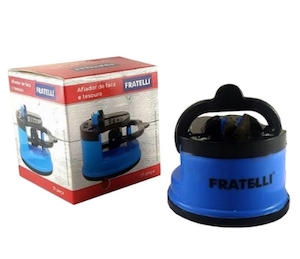 Amolador Afiador de Facas Azul Com Ventosa Fratelli