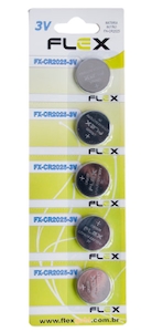 Bateria Cr2025 de Lithium Botão 3v Gold Flex Com 5 Peças