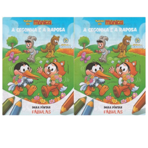Livro para Pintar Turma da Mônica A Cegonha E A Raposa Girassol