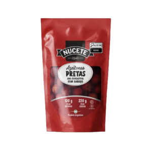 Azeitona Preta Com Caroço Em Doy Pack 120g Nucete