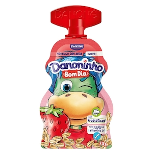 Iogurte Danoninho Bom Dia Sabor Morango Com Aveia Danone 70g