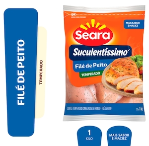 Filé de Peito Temperado Suculentíssimo Seara Iqf 1kg