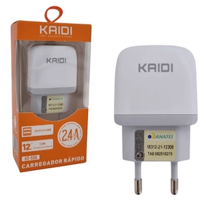 Carregador de Parede Usb Rápido Kaidi