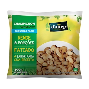 Champignon de Paris Fatiado e Congelado D'aucy Pacote 300g