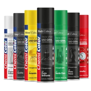 Tinta Spray Uso Geral Chemicolor 250ml Alta Temperatura Prata