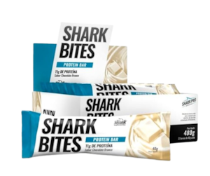 Barra De Proteína Sabor Chocolate Branco Shark Bites 40g