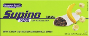 Barra De Cereal Sabor Banana Coberta Com Chocolate Branco 3x24g