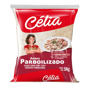 Arroz Parboilizado Celia Embalagem 5kg