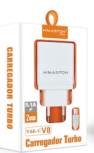 Carregador De Parede Para Iphone Com Cabo Usb H'Maston Y46