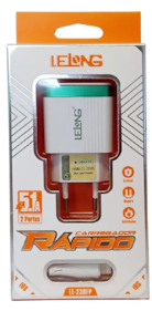 Carregador Para Iphone Com 2 Entradas Usb 5.1a