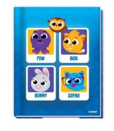 Caderno Brochura 1/4 Capa Dura Bolofofos Sortido 80 Folhas Ref.283998 Credeal