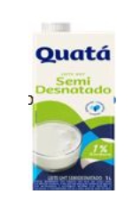 Leite Uht Semidesnatado Quatá Caixa Com Tampa 1l