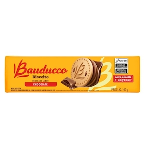 Biscoito Recheado Bauducco Baunilha Chocolate 140g