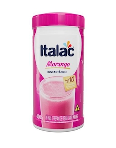 Pó para Preparo de Bebida Sabor Morango Italac 400g