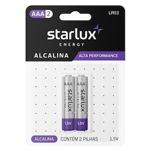 Pilha Alcalina Aaa Starlux Energy 2 Unidades