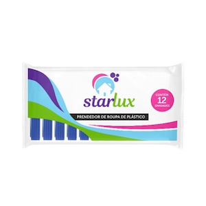 Prendedor de Roupa Plástico Starlux 12un