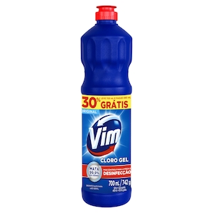 Desinfetante Cloro Gel Vim Leve 700ml Pague 490ml