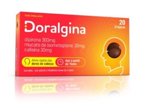 Doralgina Dipirona 300mg + Isometepteno 30mg + Cafeina 30mg Com 20 Comprimidos Neo Quimica