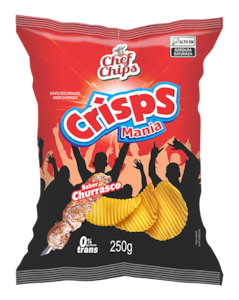 Batata Crisps Mania Sabor Churrasco Chef Chisps 250g
