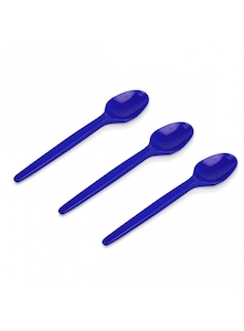 Colher Plástica Azul Festmil com 40 Unidades