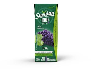 Suco Pronto Suvalan Uva sem Adição de Açúcar Caixa 200ml