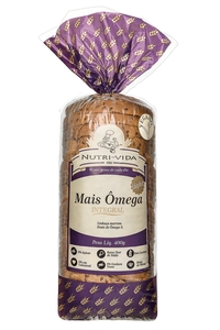 Pão Nutri Vida Integral Light Omega Embalagem 400g