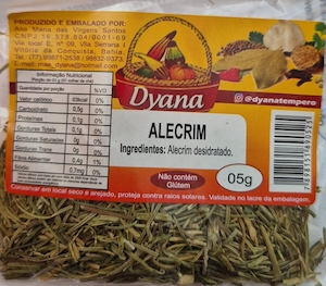 Especiarias Dyana Alecrim Embalagem 5g