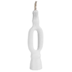 Vela de Aniversário Estilo Número 0 na cor Branca