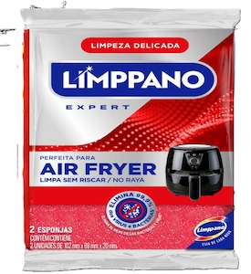 Esponja Antiaderente para Limpeza de Air Fryer Limppano 60x2 2 Unidades