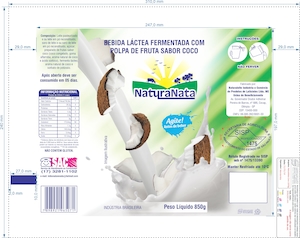 Bebida Láctea Natura Nata Sabor Coco Embalagem 1 Litro