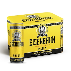 Cerveja Eisenbahn Pilsen Lata 350ml - Pack Com 12 Unidades