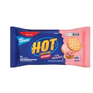 Biscoito Hot Cracker Recheado de Presunto Parati 100g