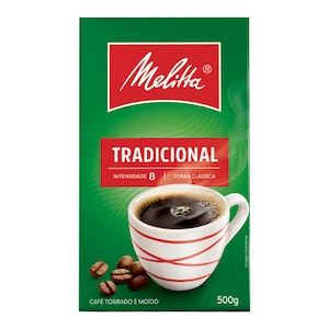 Café Torrado e Moído Tradicional Vácuo Melitta 500g