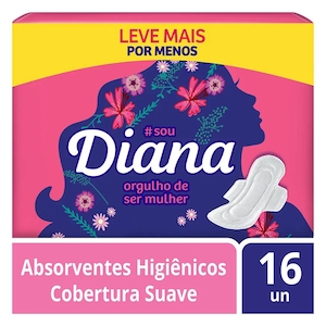 Absorvente Diana Suave com Abas Pacote Lv 16 Pg 14