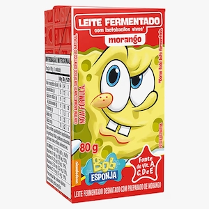 Leite Ferm Elege 80g Bob Esponja Morango
