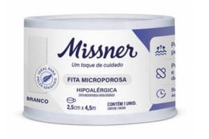 Fita Microporosa Branca 2,5cmx4,5m Missner