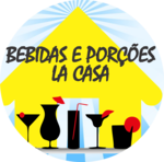 Logotipo Bebidas e Porções la Casa