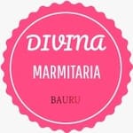 Logotipo Divina Marmitaria e Batatas Recheadas