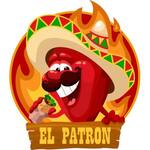 Logotipo El Patron Mexican American Food