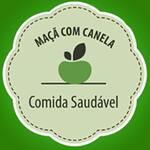 Logotipo Maça Com Canela Comida Saudável