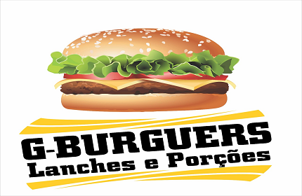 Logotipo G-burguers Lanches e Porções