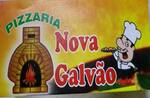 Logotipo Nova Galvão Pizzas, Salgados e Lanches.