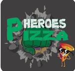 Logotipo Heroes Pizzaria e Hamburgueria