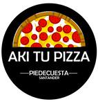 Logotipo Aki Tu Pizza