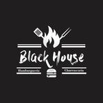 Logotipo Black House Hamburgueria e Churrascaria