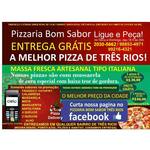 Logotipo Pizzaria Bom Sabor Delivery Três Rios